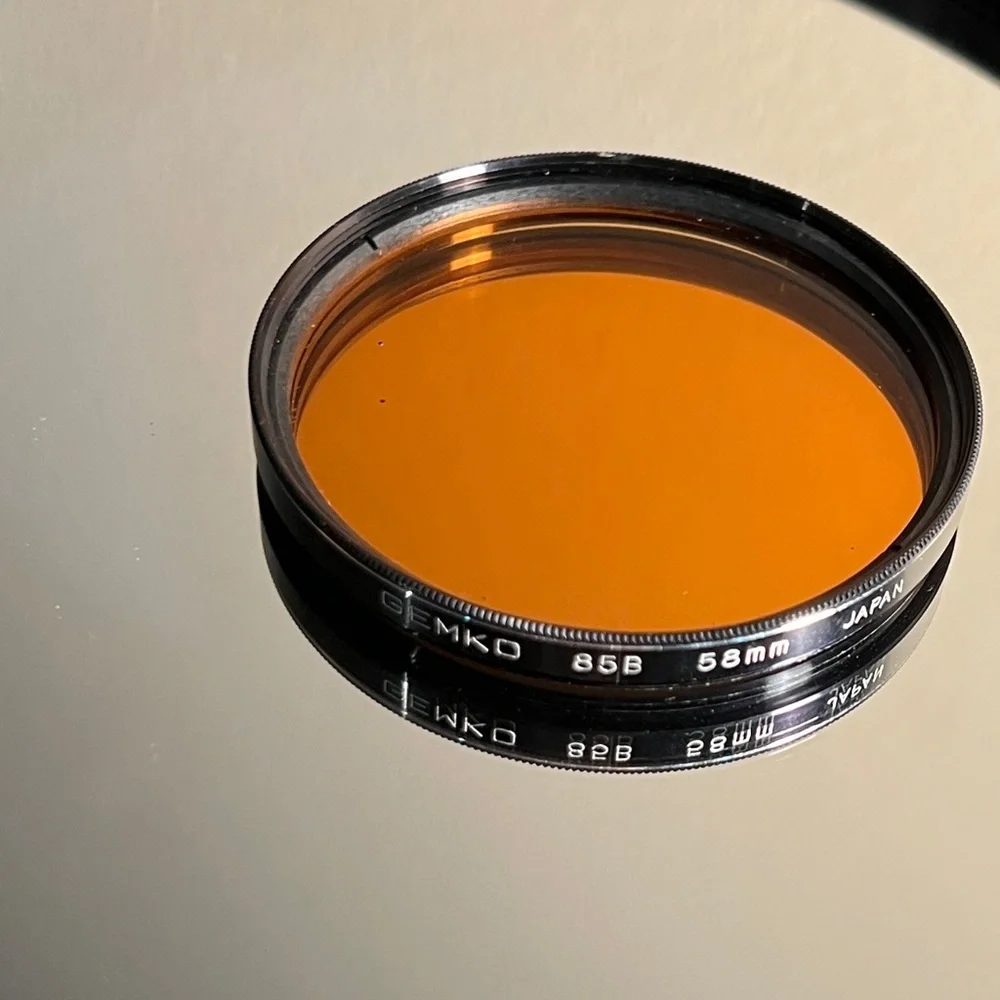 Vintage Genuine GEMKO 58mm 85B Color Conversion Glass Lens Camera Filter Japan